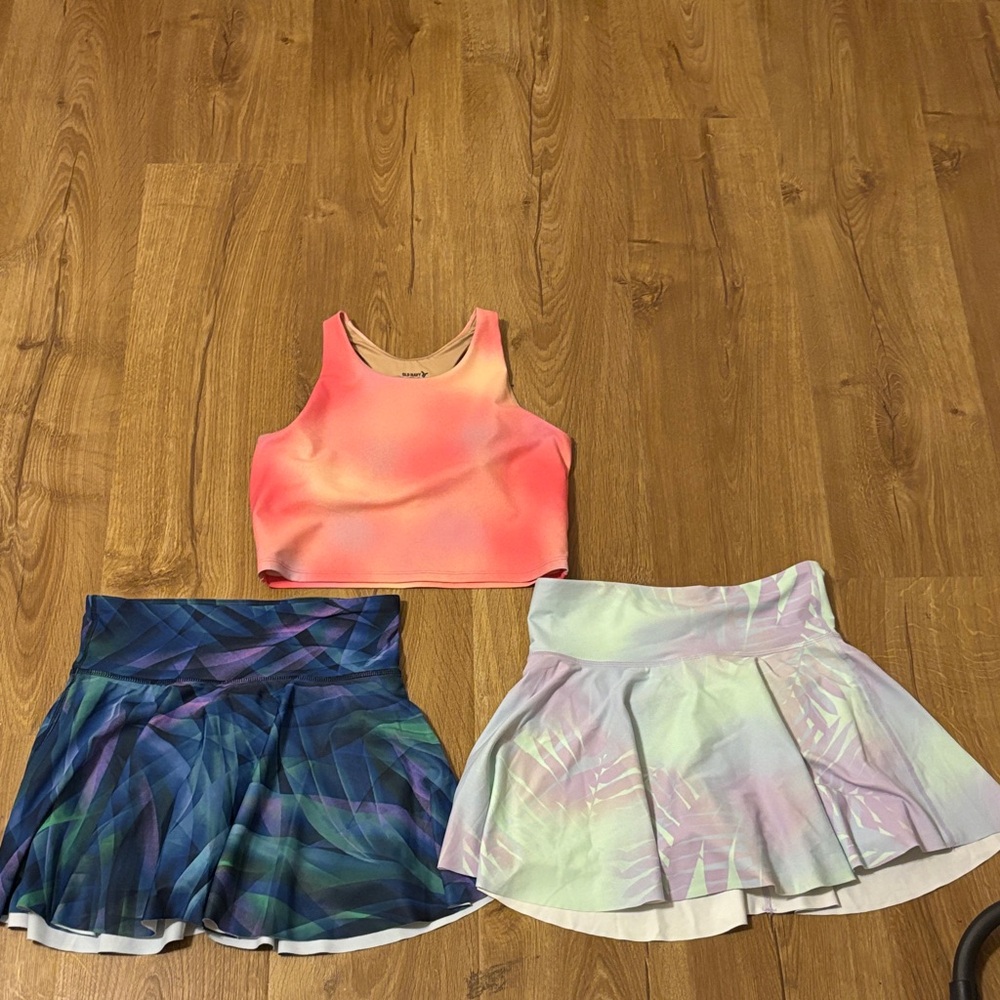 Colorful girls skirt/top Set